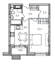 Схема квартиры 1К №244